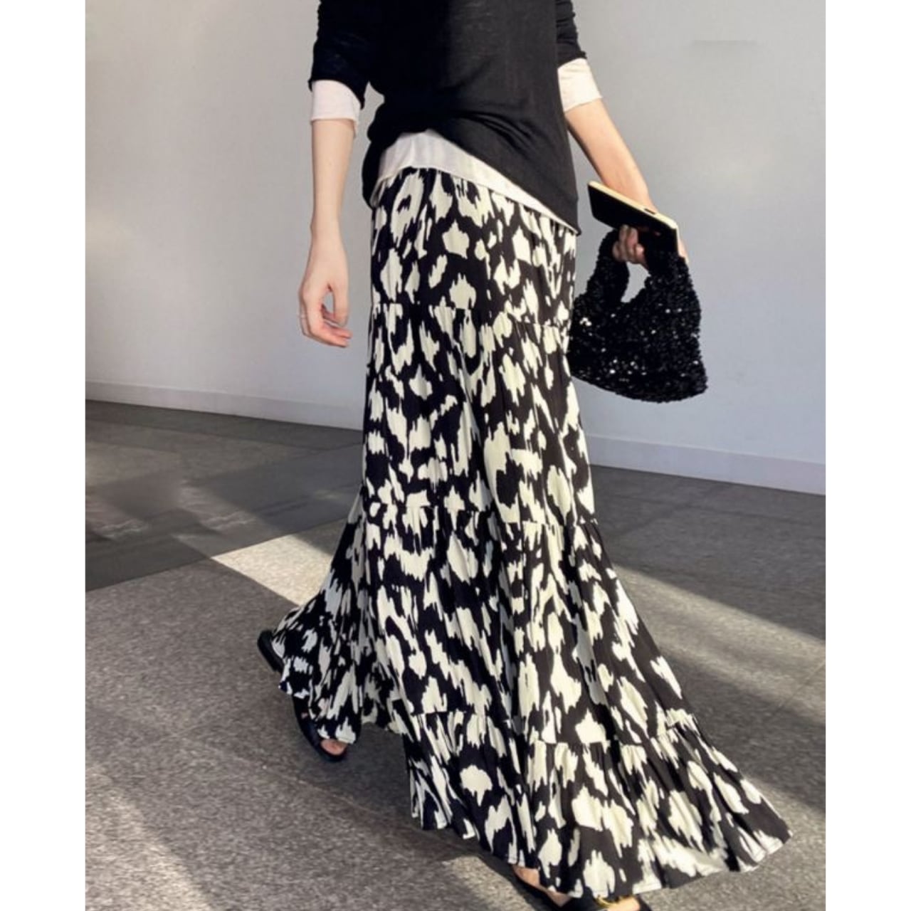 レオパードボリュームフレアスカート SK2022