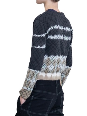 PERVERZE パーバーズ / Dip-dye Check Knit Cardigan / ¥29,700