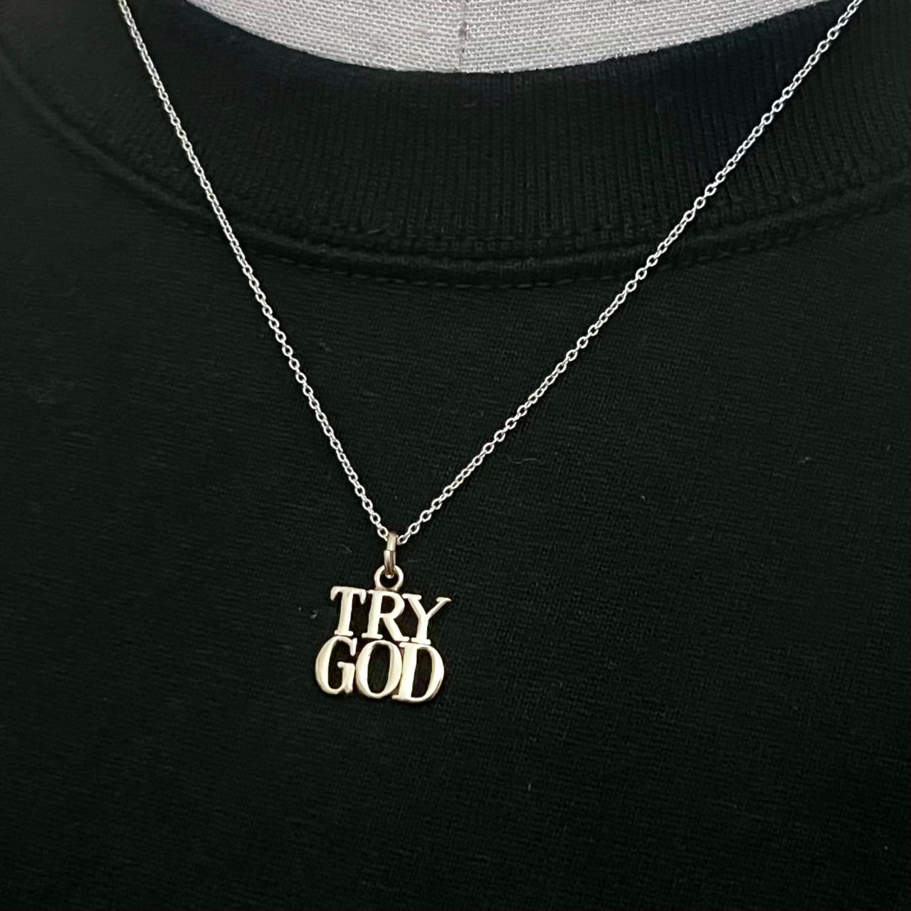 VINTAGE TIFFANY & CO. TRY GOD Charm Necklace Gold Vermeil
