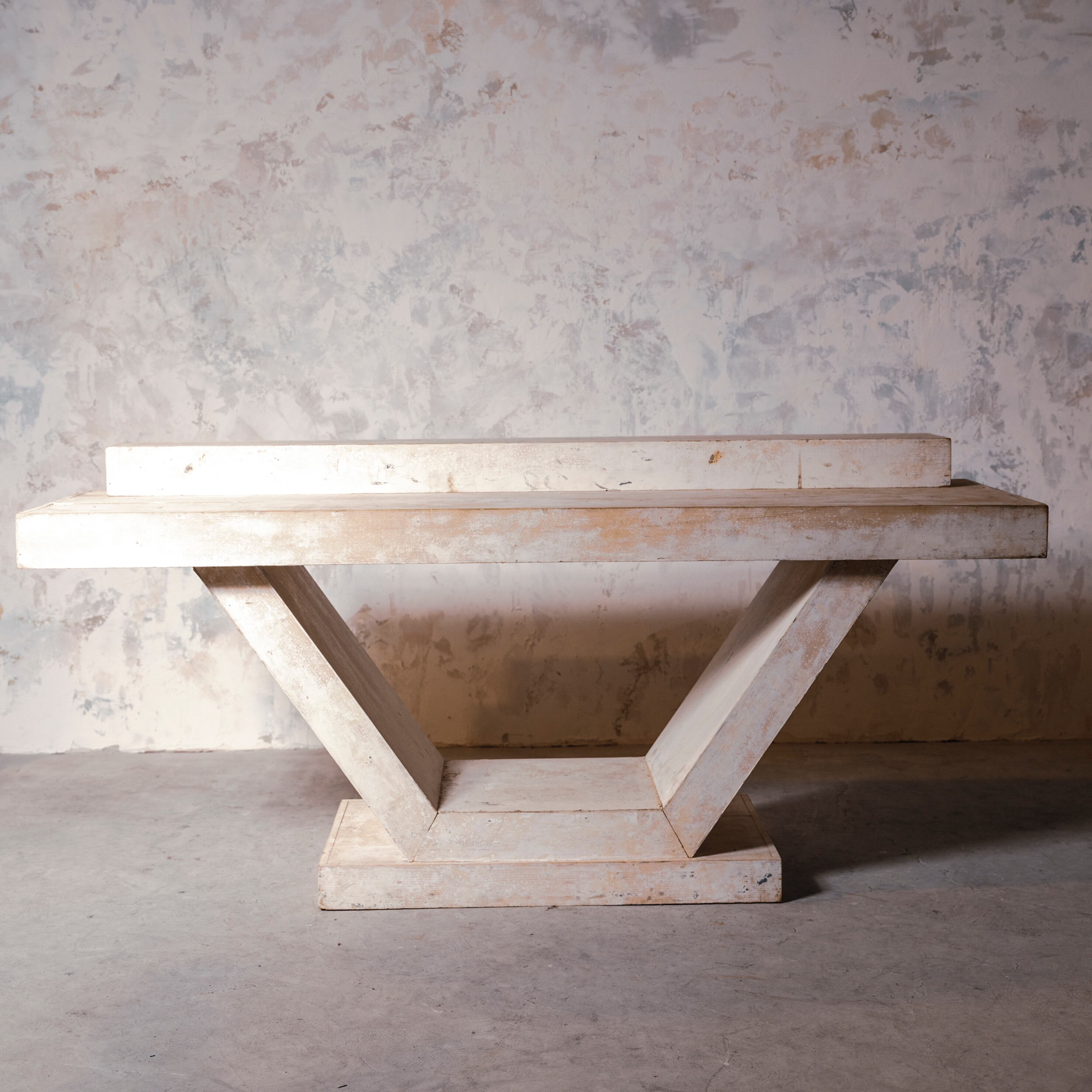 カウンター/ディスプレイカウンター/フランスアンティーク/テーブル/サイドボード/花台/店舗什器/ホワイト/撮影背景