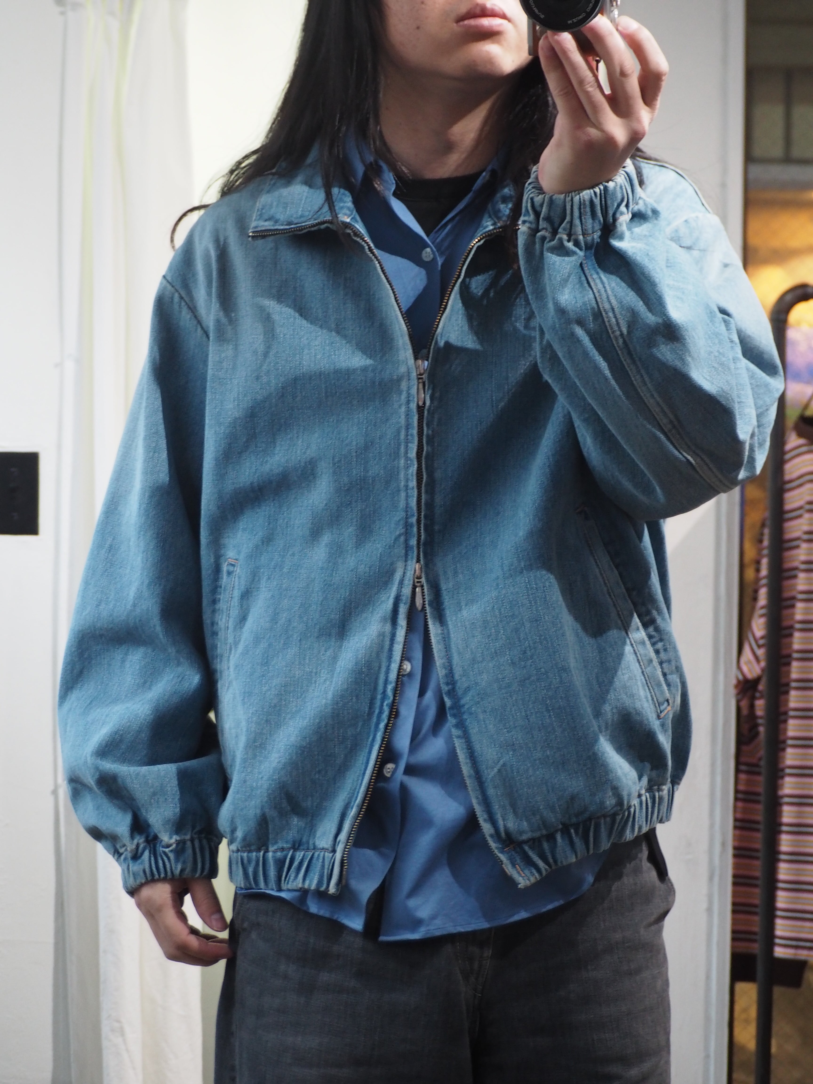 superNova. Denim track jacket - Old vintage wash / Light indigo