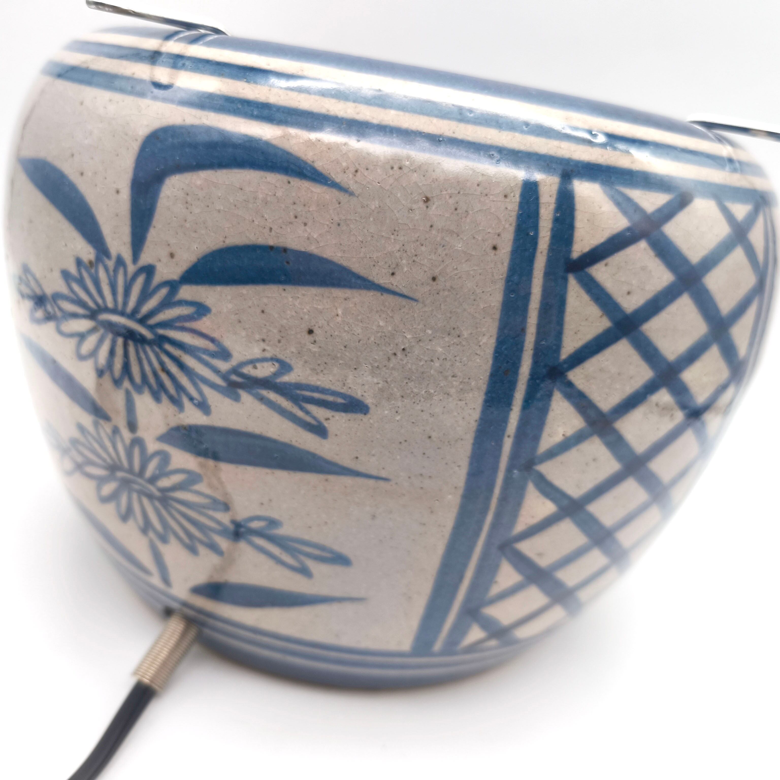 創巧野々田・手あぶり火鉢・菊・シーズヒーター・300W・No.251020-14