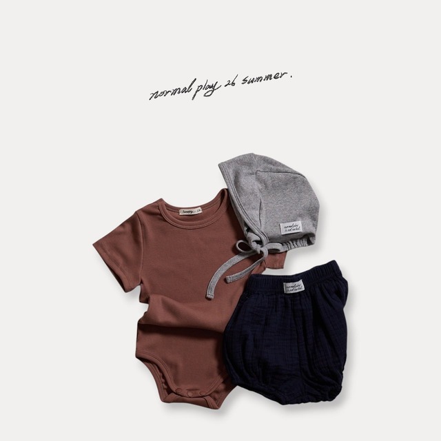 《予約》送料無料【normal play】Soft Rib Baby Suit