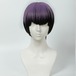コスプレ耐熱ウィッグ ブラック パープル ハーフ 2トーン ショートカット ウィッグ ★怪獣8号/保科宗四郎 等 ★即納品★