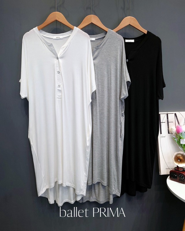 【お得なSET商品】Henry Neck Oversized Top Set 4color P0190