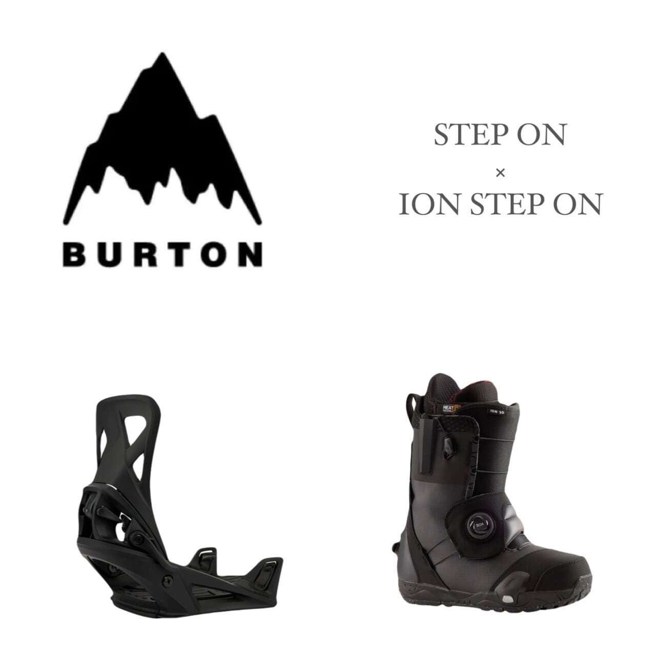 24-25モデル . BURTON .『STEP ON × ION STEP ON 』. Black . バートン 