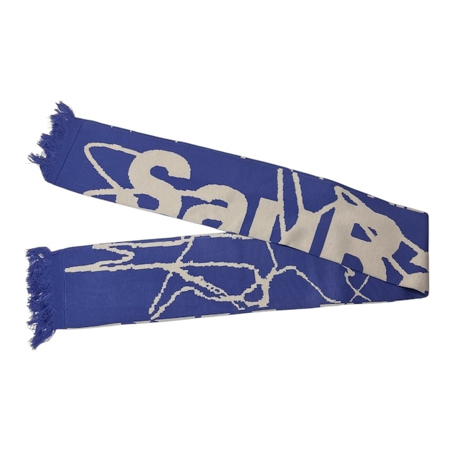 【SauRas Being】HOOLIGAN JACQUARD MUFFLER(BLUE)〈国内送料無料〉