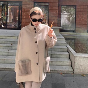 Loose wool coat　251105