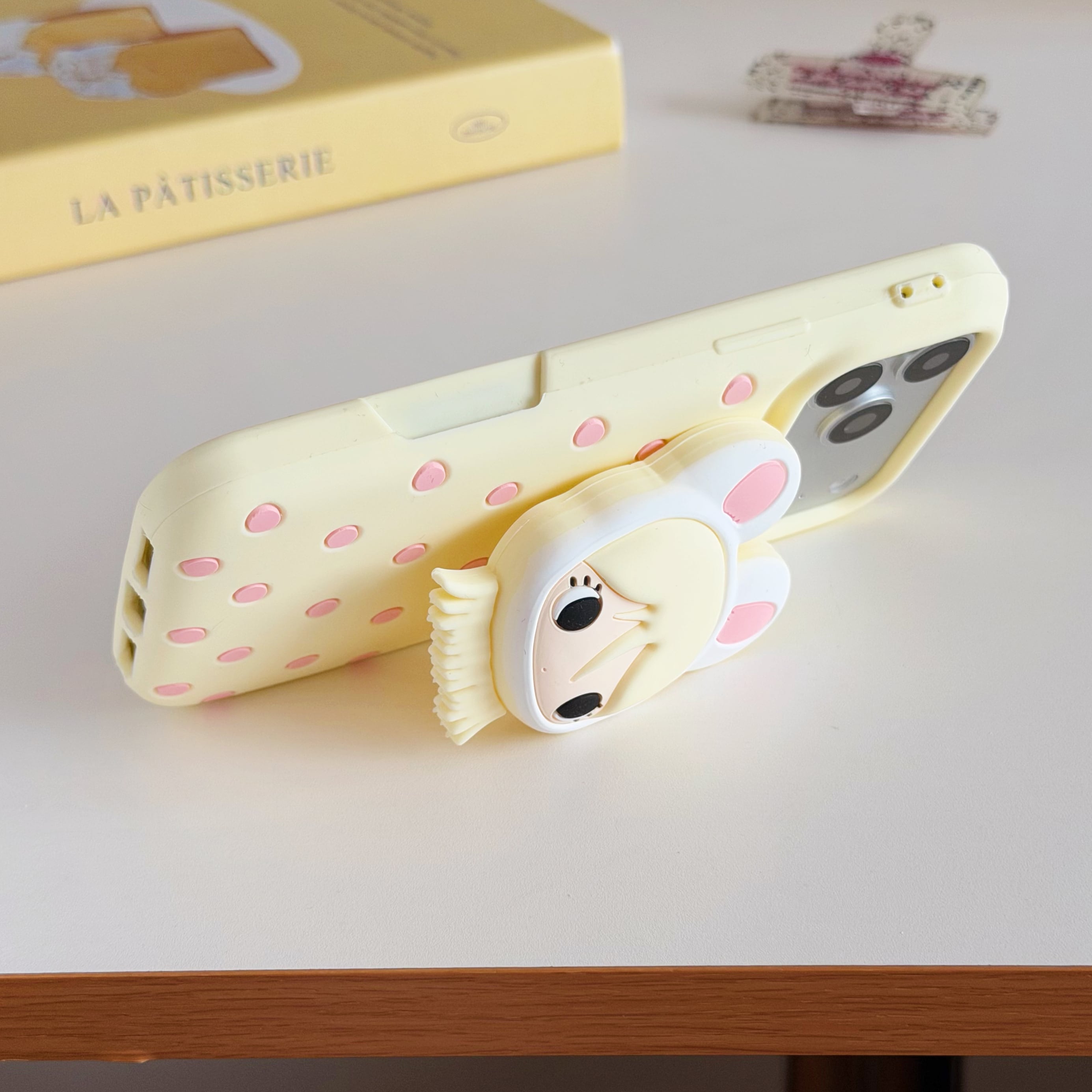 うさ耳アキコちゃん iPhone 17 16 15 14 13 ケース ドット柄 可愛い