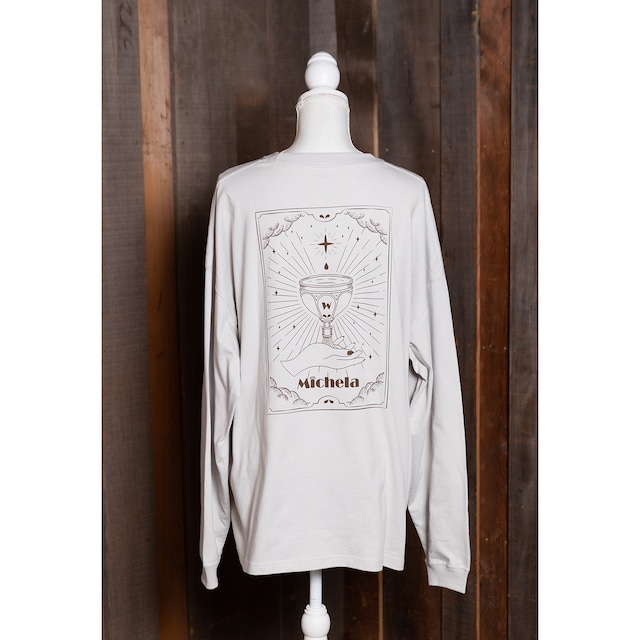 【Unisex】 ロングスリーブTシャツ　Ace of Cups（Light Gray）