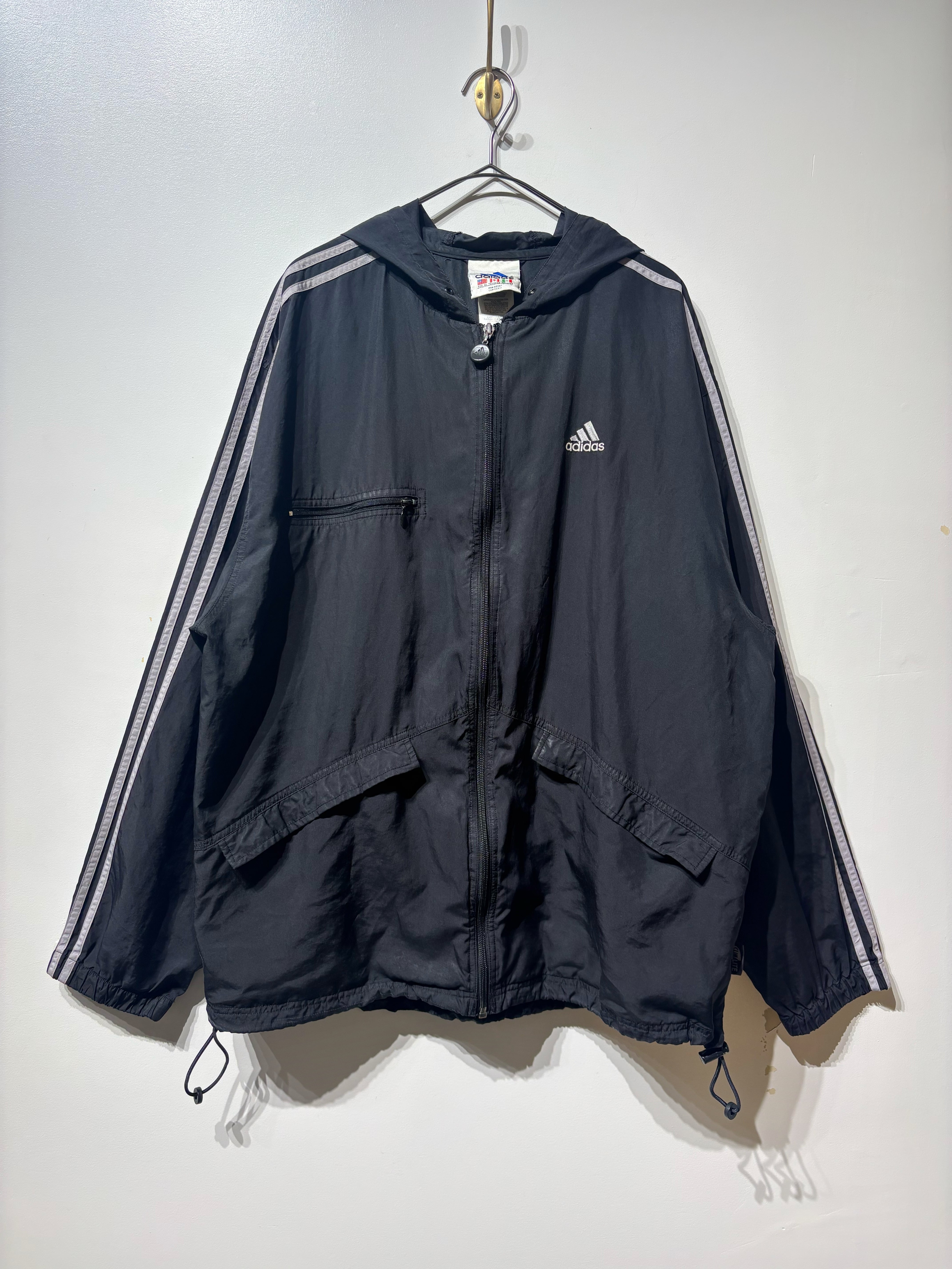 (OT1336)90‘s OLD adidas zip hooded windbreaker