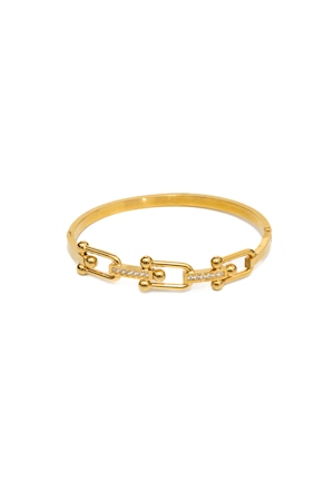 【U chain dia bangle】/ GOLD