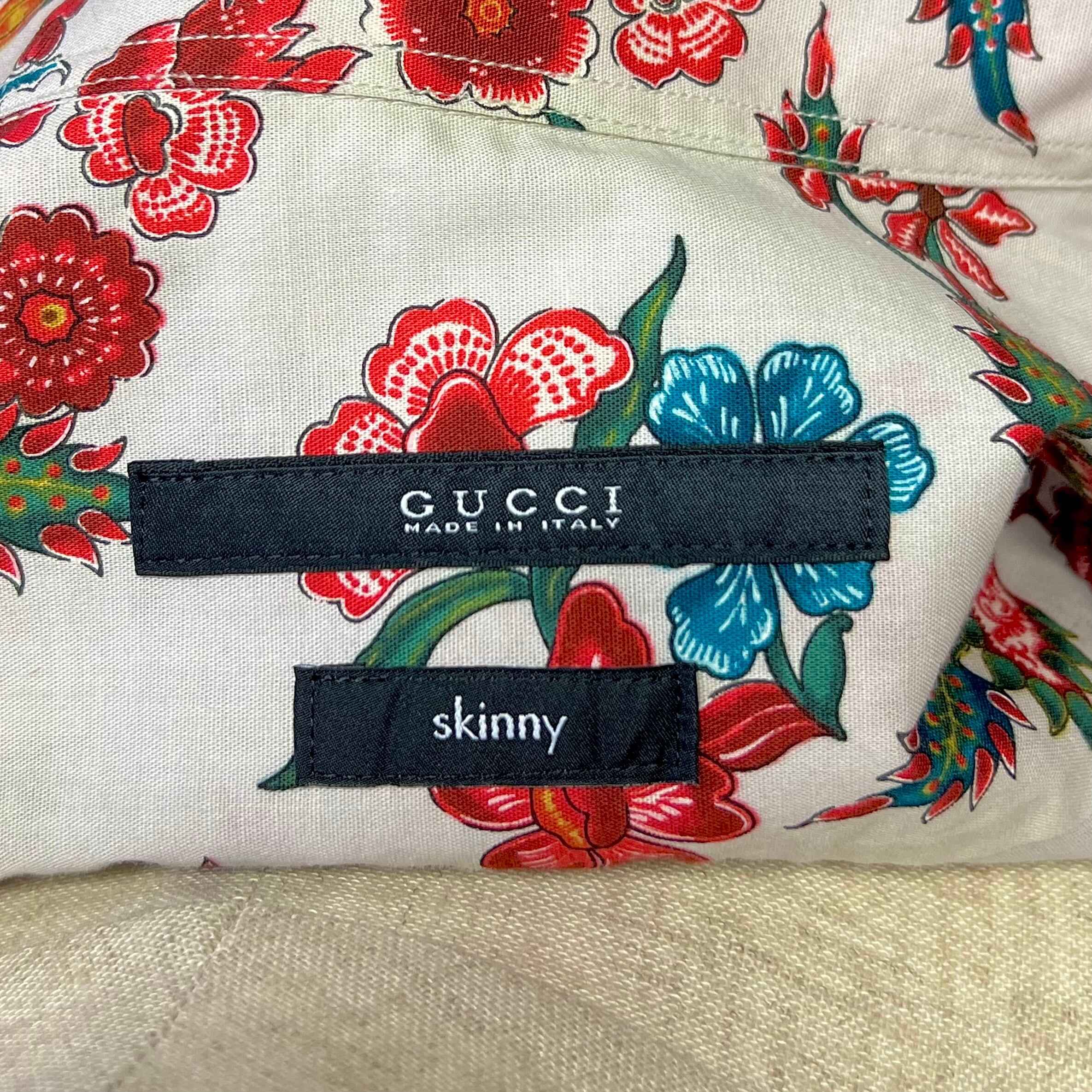 GUCCI フローラル スキニーワイシャツ GUCCI フローラル スキニーワイシャツ