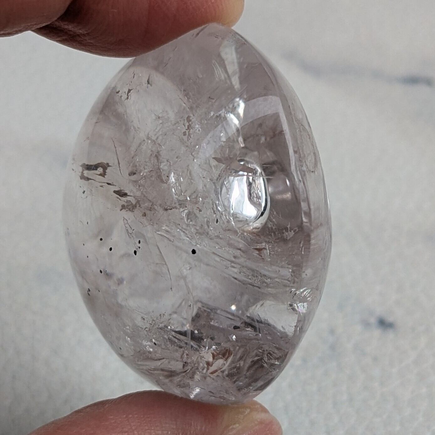 エレスチャルクォーツ（水入虹り） エレスチャルクォーツ 水入り(気泡入り)パーム | iris imrama stone