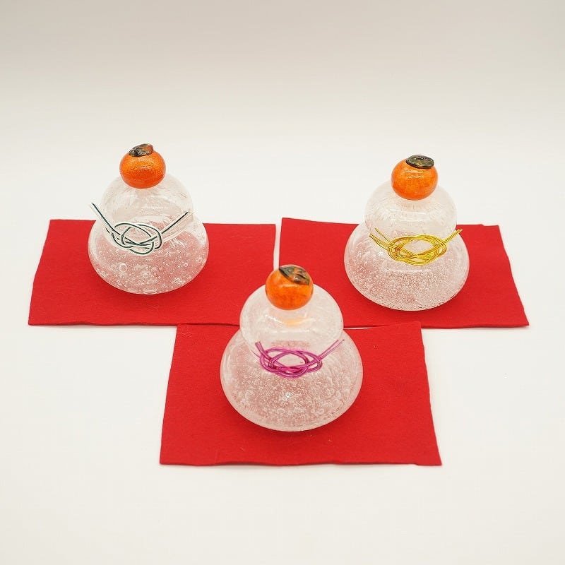 鏡もち（小）【琉球ガラス工房 雫】 | 沖縄の工芸品 うぃーりきさん