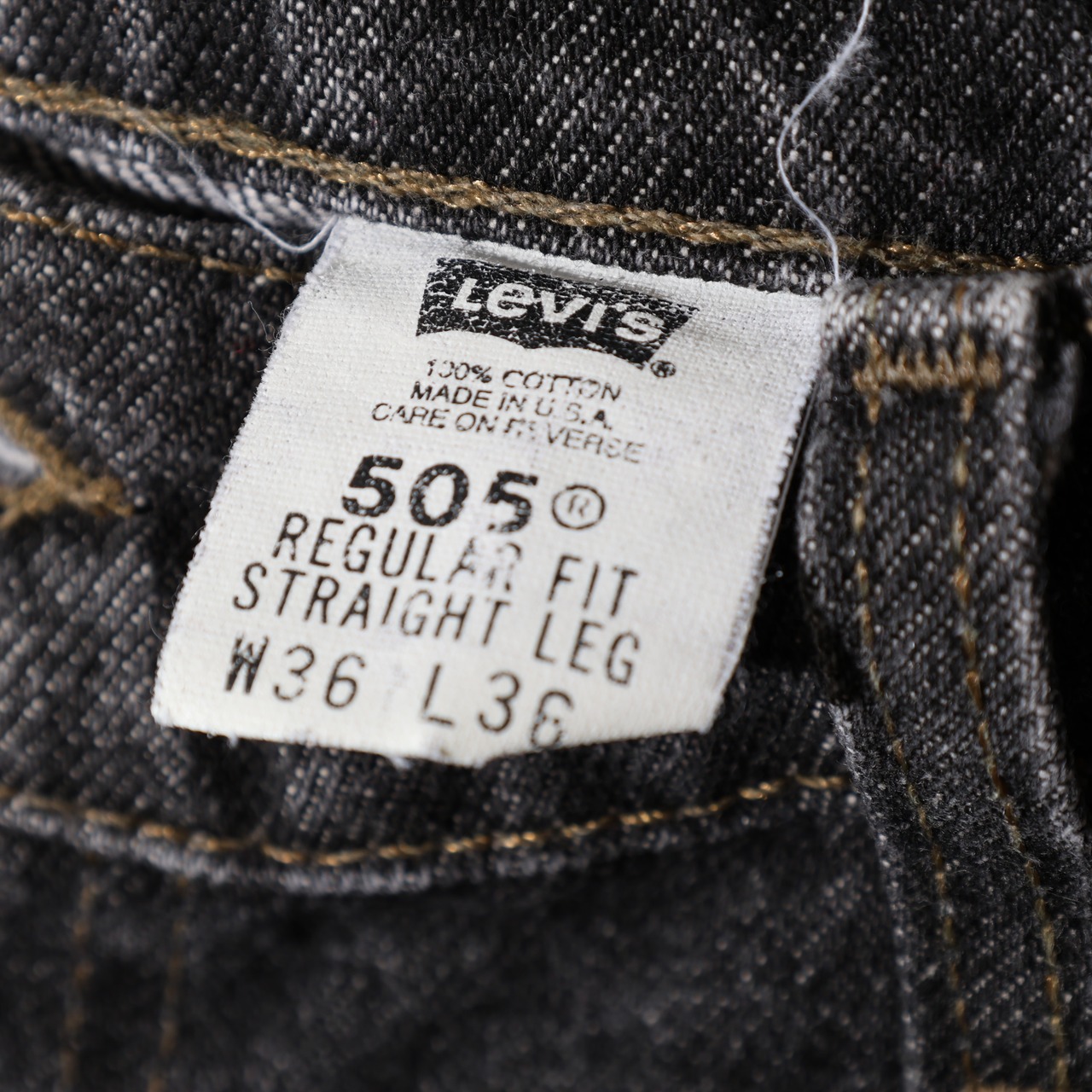 極美品 36×36 505-0259 USA 94年 先染め 黒 ブラックデニムパンツ Levi’s リーバイス