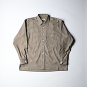 INTÉRIM / TRICOLOR CHECK GINGHAM DEADSTOCK SQUARE REGULAR SHIRTS