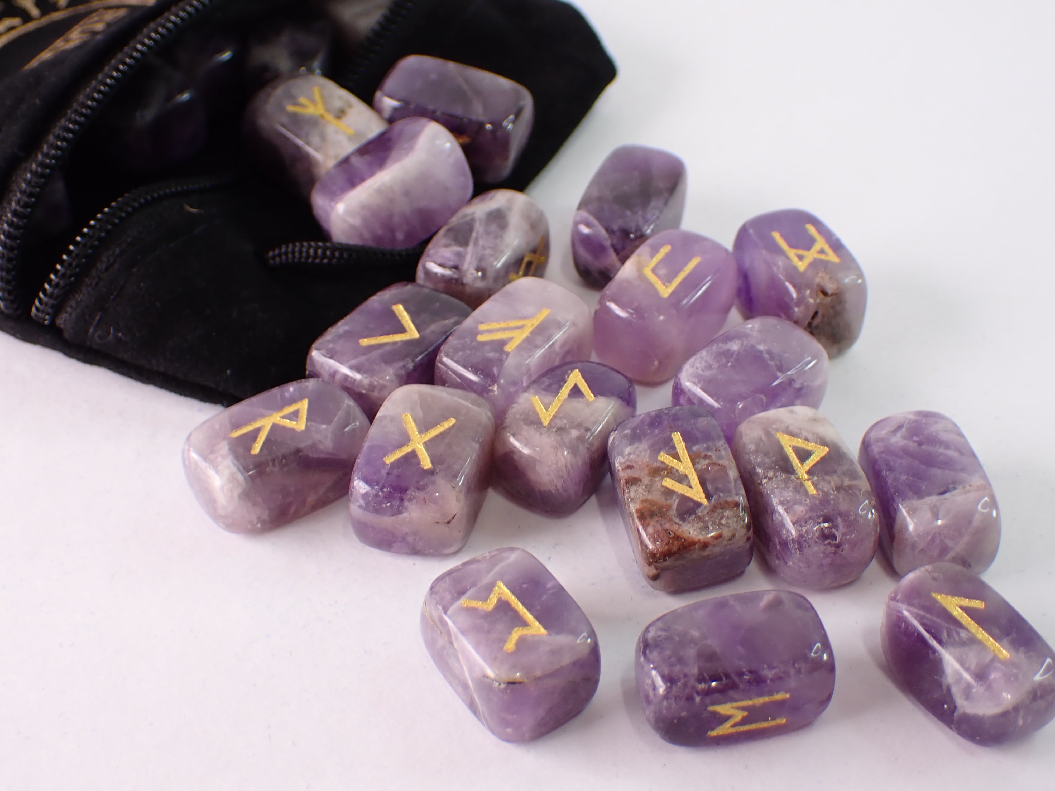 ルーンストーン アメジスト 25石セット [D1-204] | differencee