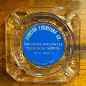 JOHNSON FURNITURE CO. ヴィンテージ ガラス灰皿 アドバタイジング USA