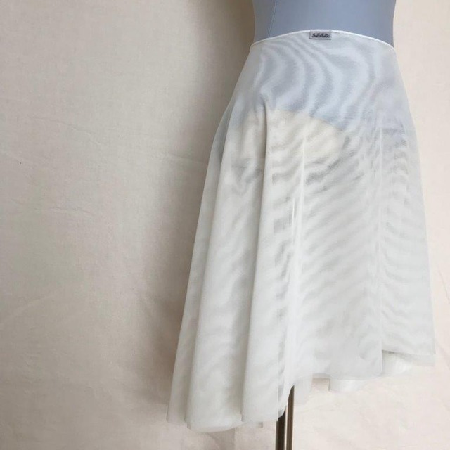 ◆Minimalist Ballet Skirt: WHITE (ミニマリスト・プルオンバレエスカート(白))