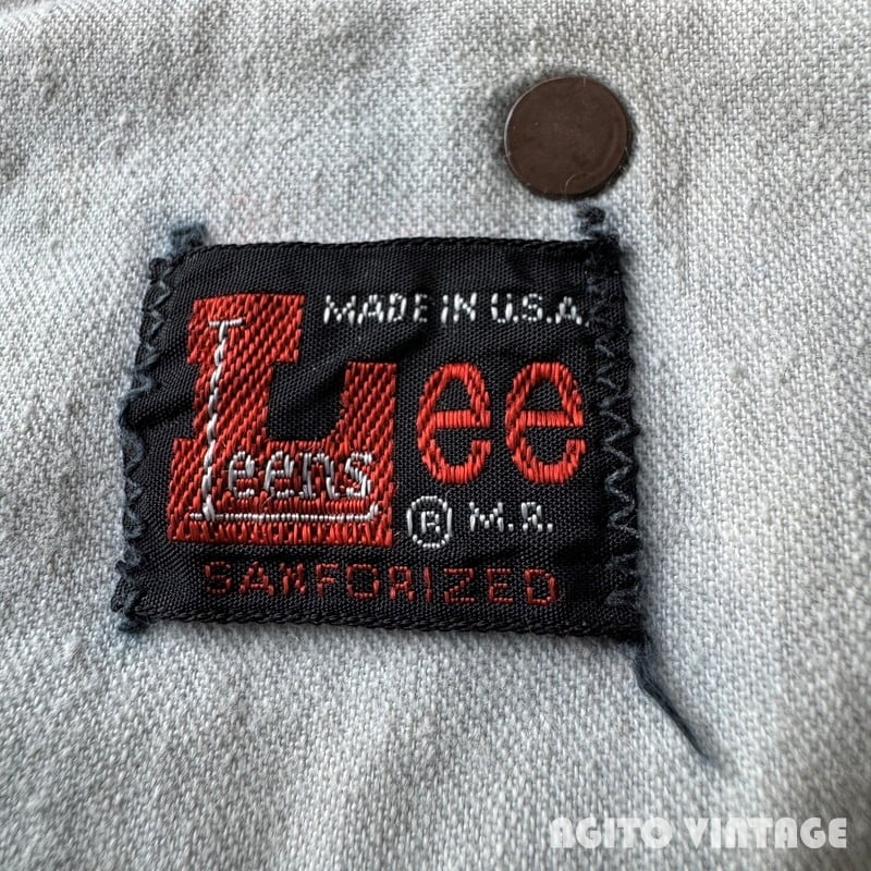 70's Lee Leens スリムテーパードデニムパンツ ブロークンデニム レア