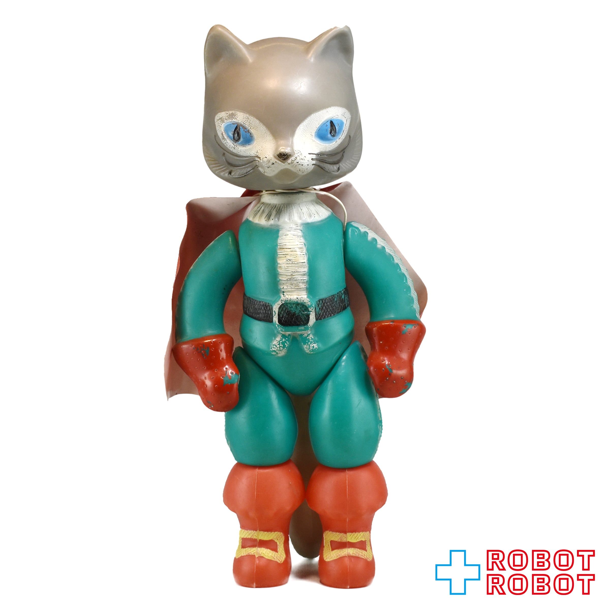 昭和レトロ　レア　長靴をはいた猫　ソフビ　貯金箱 ビンテージ フィギュア 長靴をはいた猫 ソ連製 35センチ プラスチック人形 フィギュア