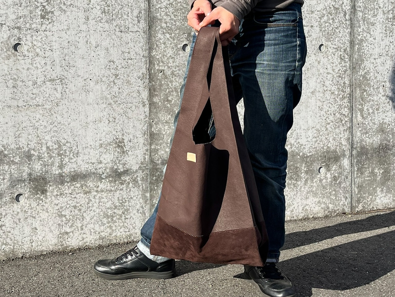 【限定カラー】レジ袋のような革袋・L