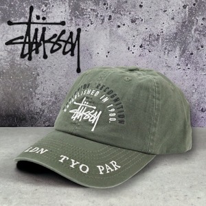 ◆日本未発売◆STUSSY World Wide Low Pro Cap モスグリーン ステューシー ワールドワイド ローキャップ