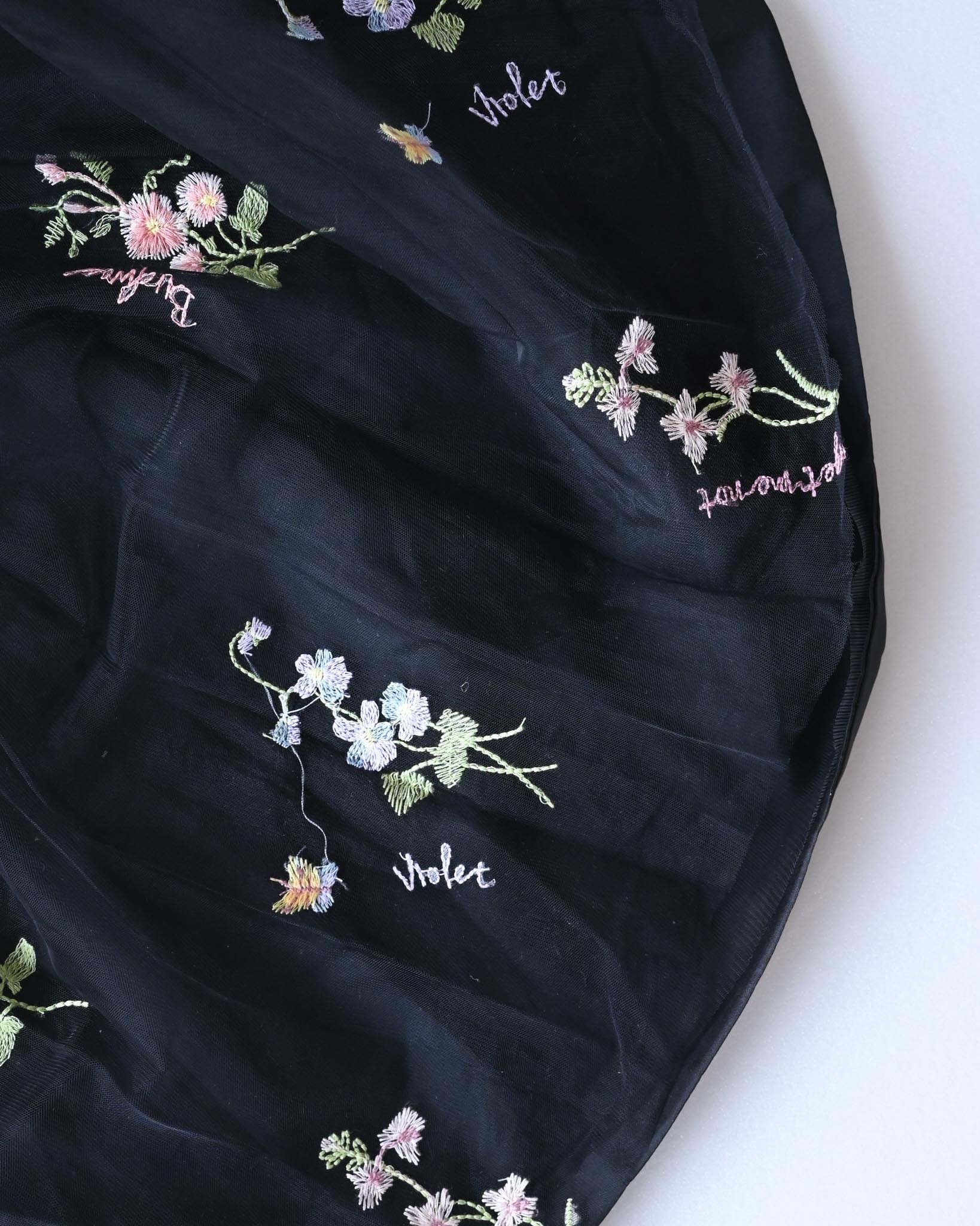 フラワー刺繍ブラックカラードレス【CD2501-13】 | ブライダル