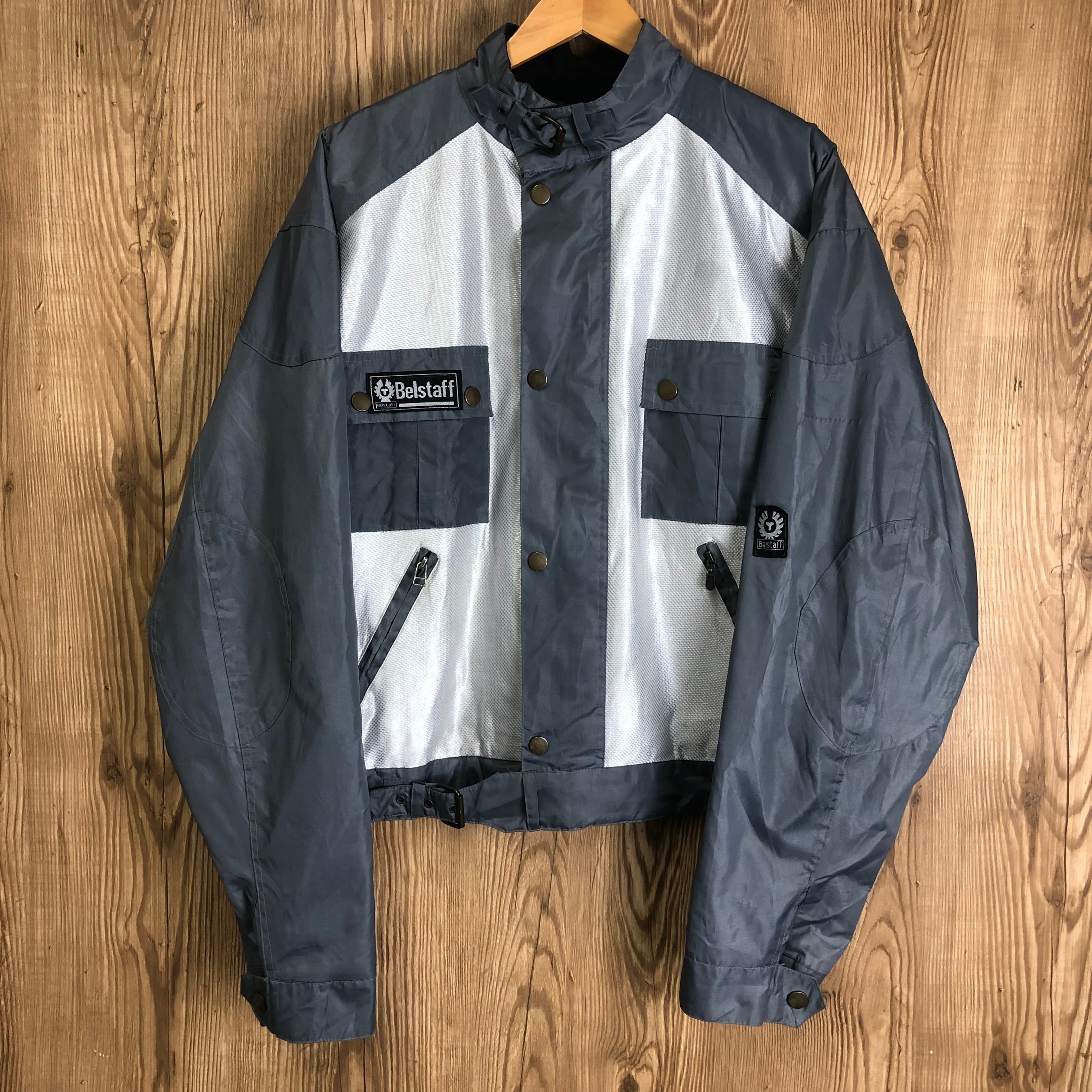 〇80s VINTAGE BELSTAFF ベルスタッフ ナイロンジャケット レーシング