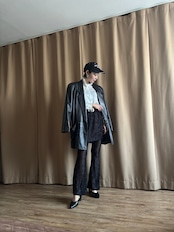 MAX&Co. black shaggy mini skirt-4516-2