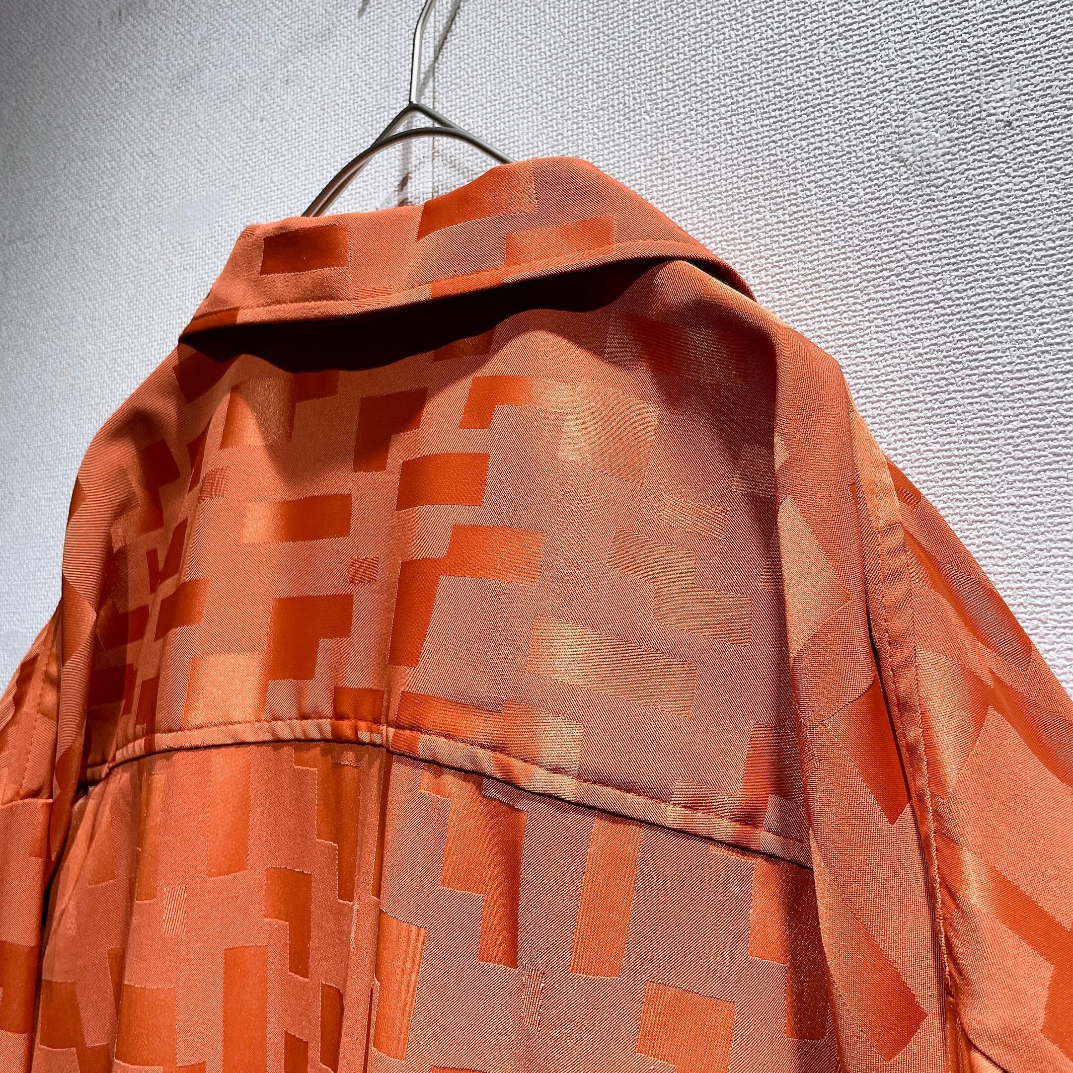 1990s ” smash ” Random Block printed Over silhouette open collar shirt (made in Usa)