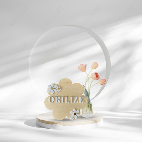 おなまえプレート  おはな 15cm