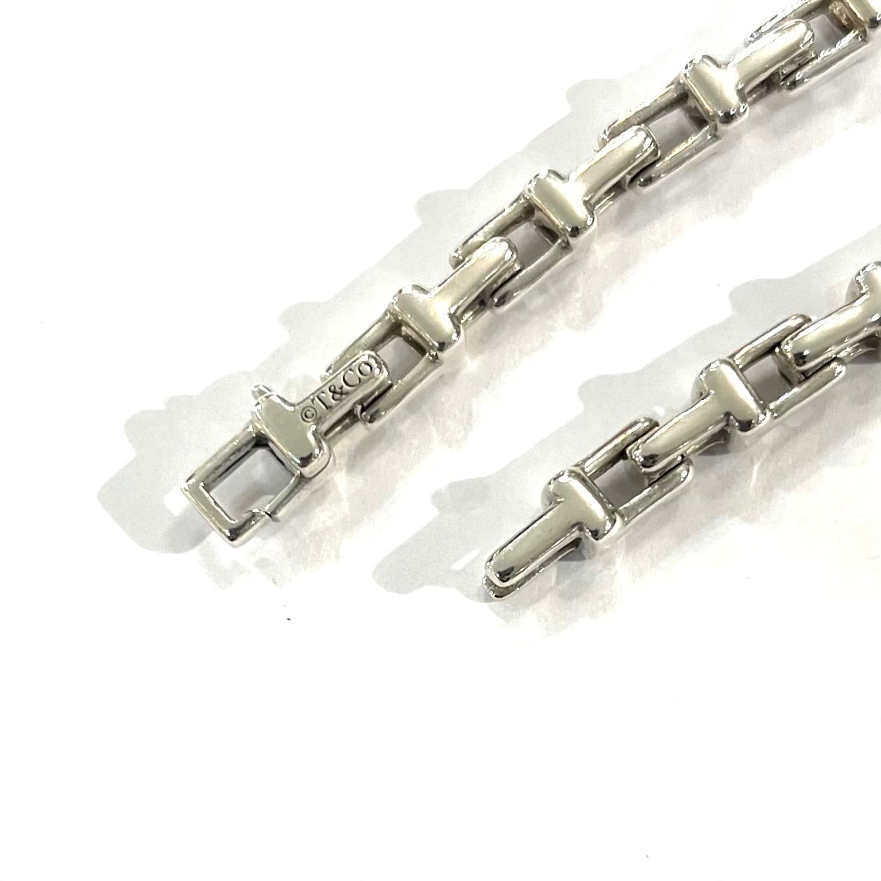 激レア【TIFFANY&CO. 】2791 Tリンクモチーフ シルバーブレスレット
