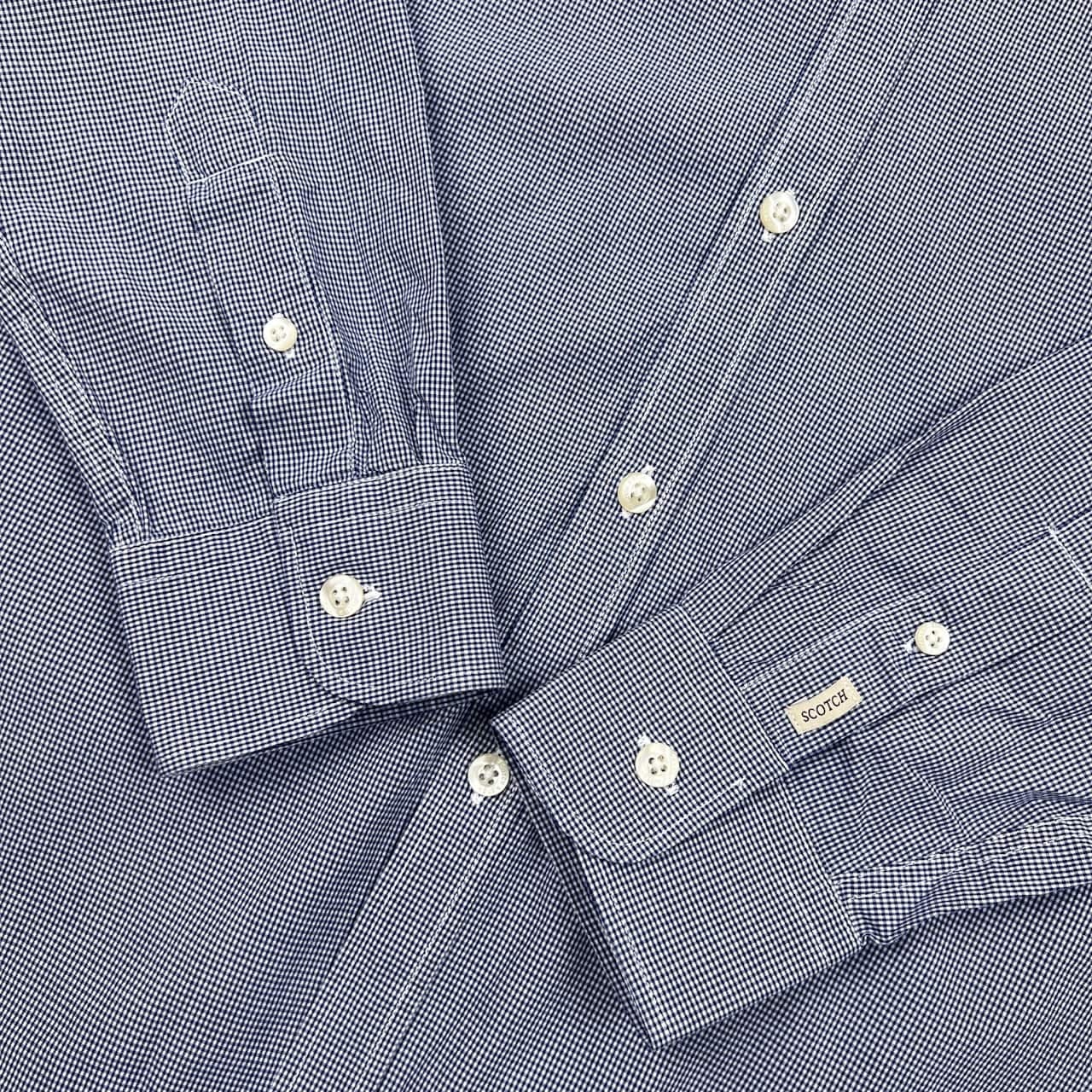 Scotch & Soda ALOHA LONDON スコッチアンドソーダ FINEST SHIRTS チェック 長袖シャツ M/ネイビー系 メンズ