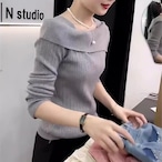 Slim-Fit Sweater Top
