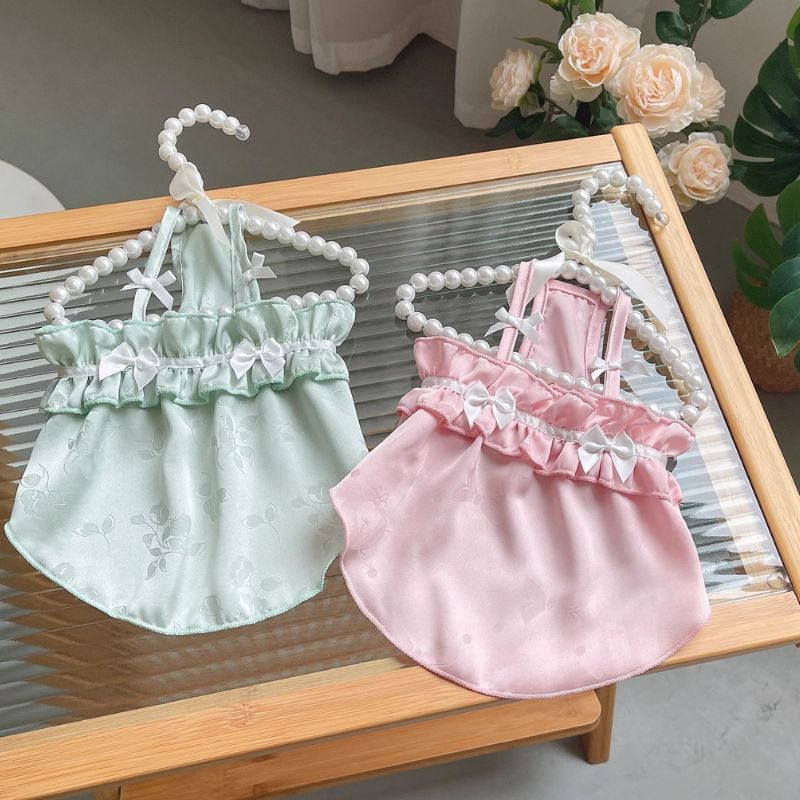 ジャガードサテンのキャミソールワンピース 犬服 00667