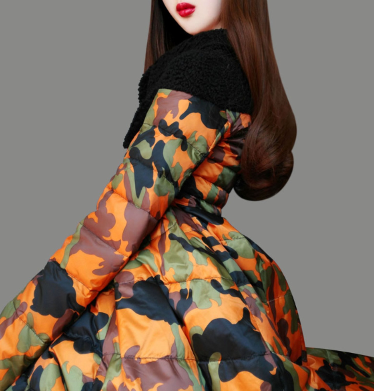 エセリアル・ソーサリー　異素材mixダウンコート　M25106