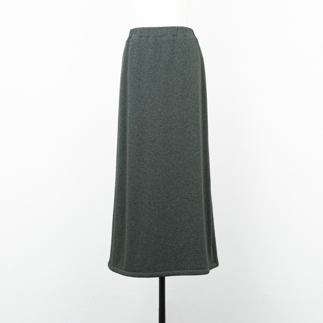 【cafune／カフネ】裏起毛バックフレアロングスカート（チャコール）