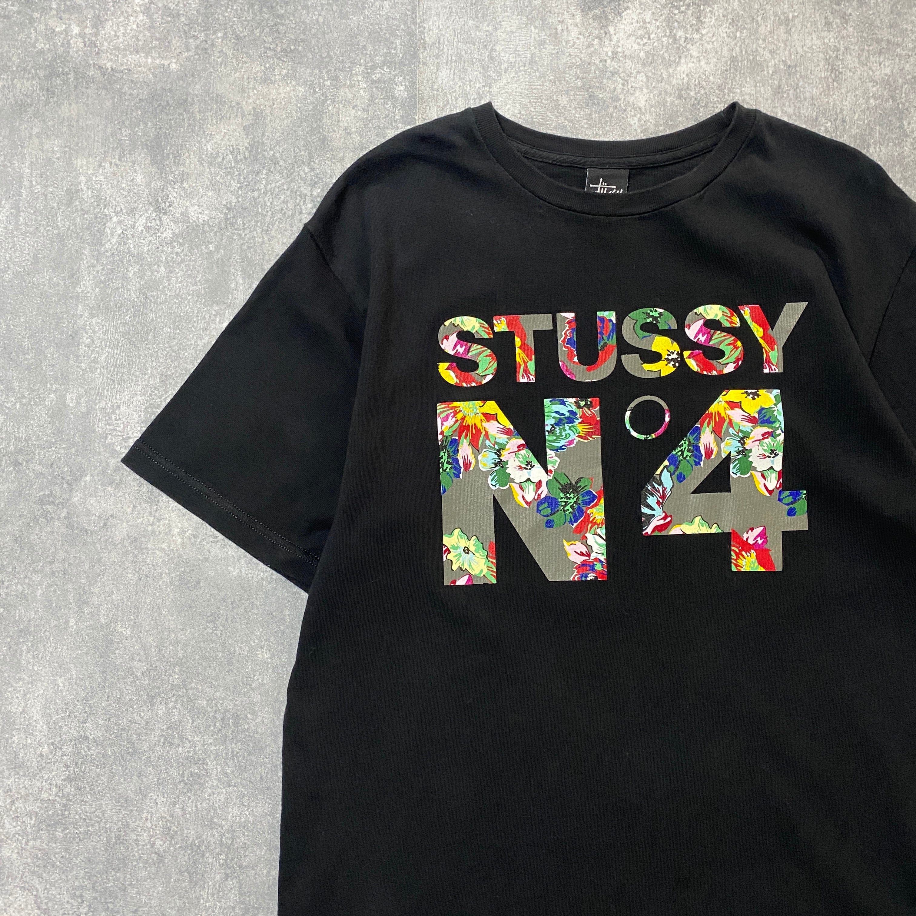 stussy ステューシー ハイビスカス N°4 プリントロゴ Tシャツ