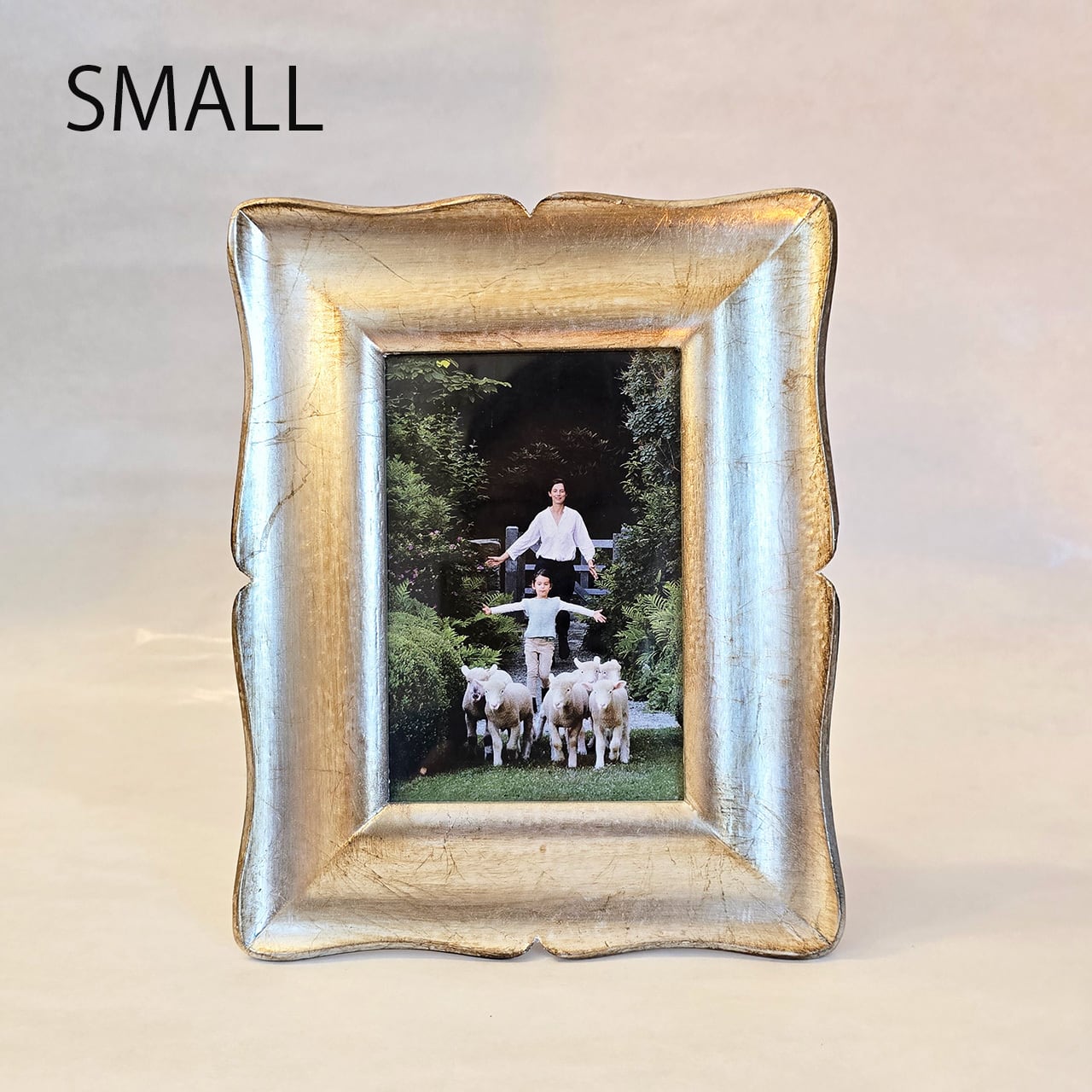 イタリア製 ヴィンテージ風 フォトフレーム 写真立て【 Sサイズ】 ゴールド/シルバー クラシカルモダン インテリア ギフト