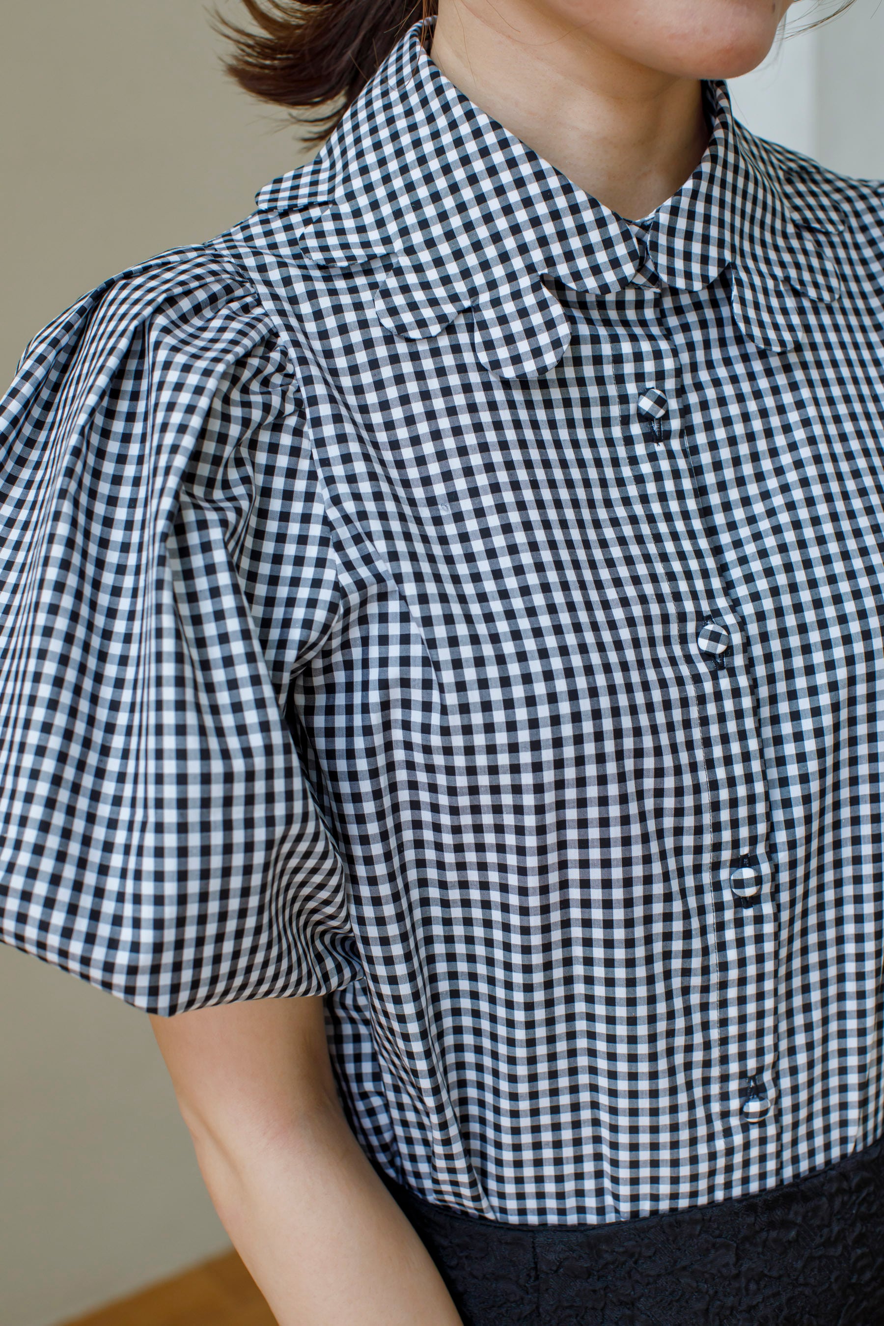 即納】調整分－Scallop balloon blouse | Bluelea