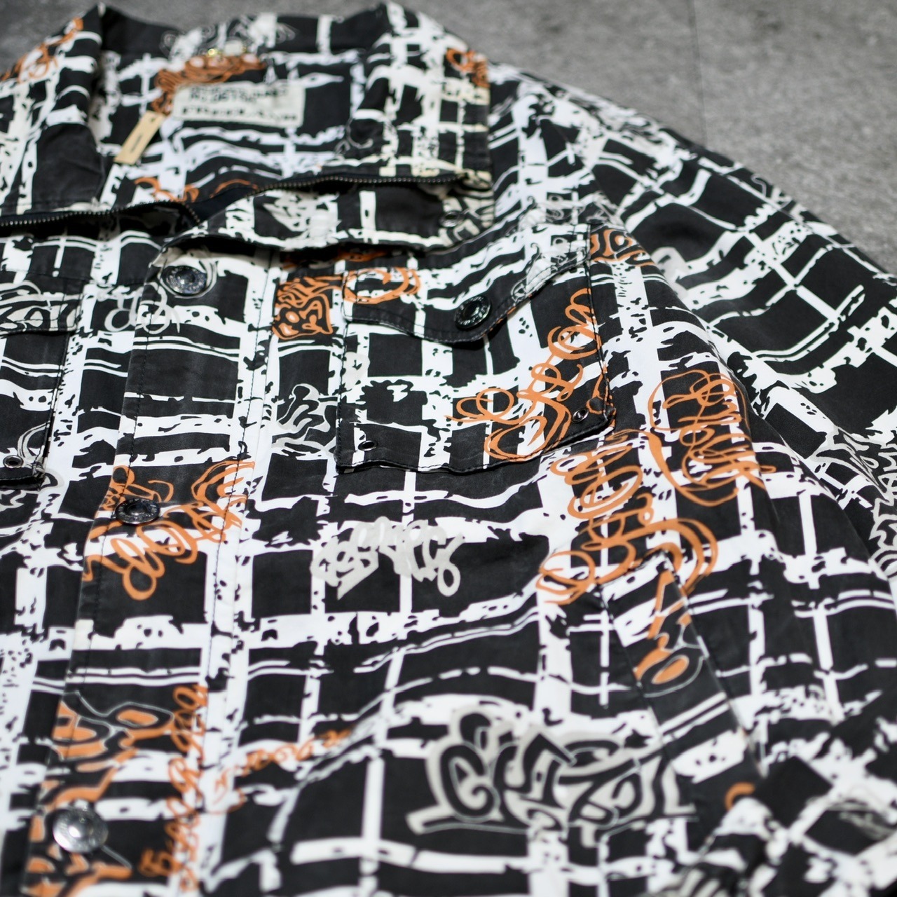 pattern cotton tracker jacket