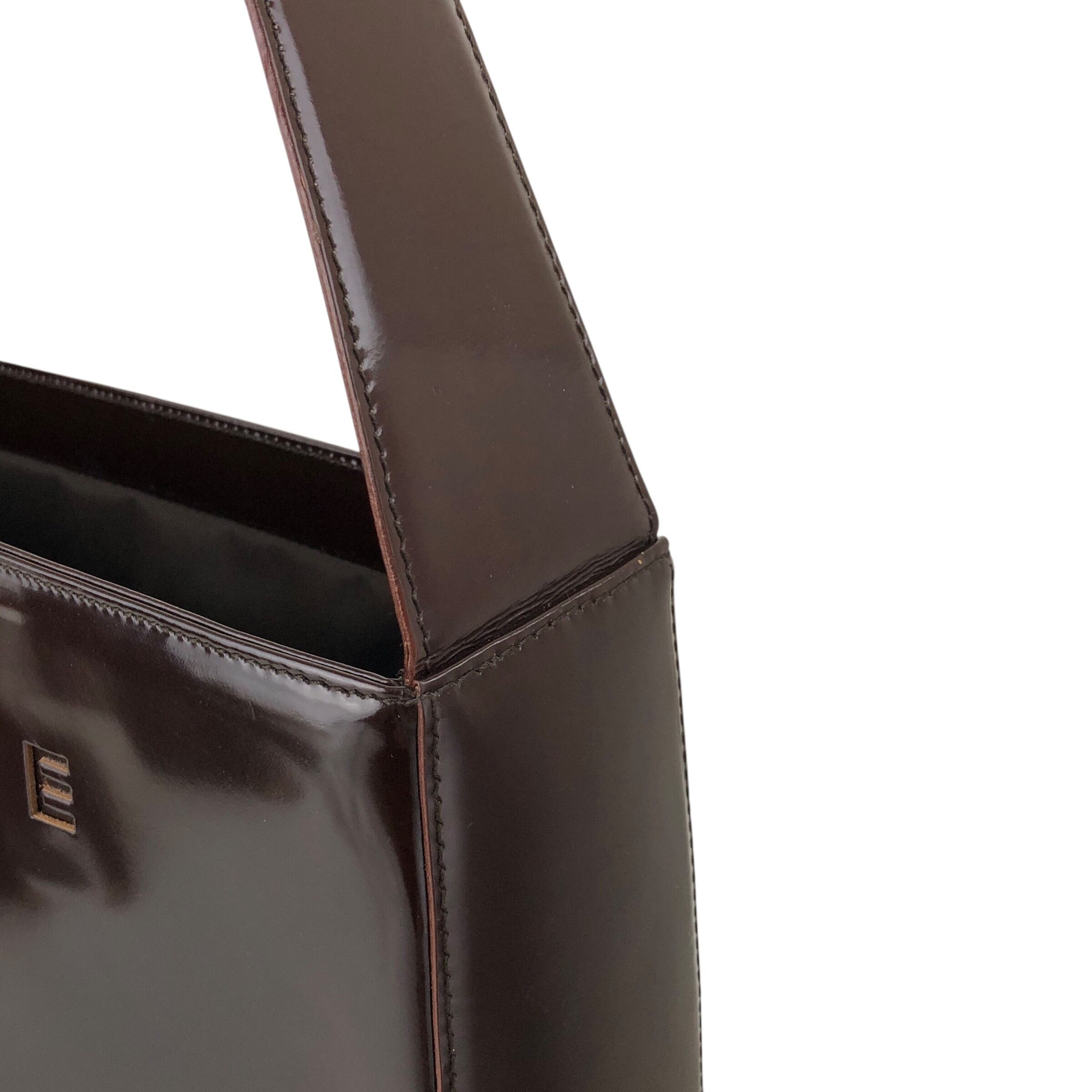 シャネル　ヴィンテージ　エナメル　ショルダー　ブラウン CELINE セリーヌ マカダム ショルダーバッグ ブラウン ガンチーニ PVC