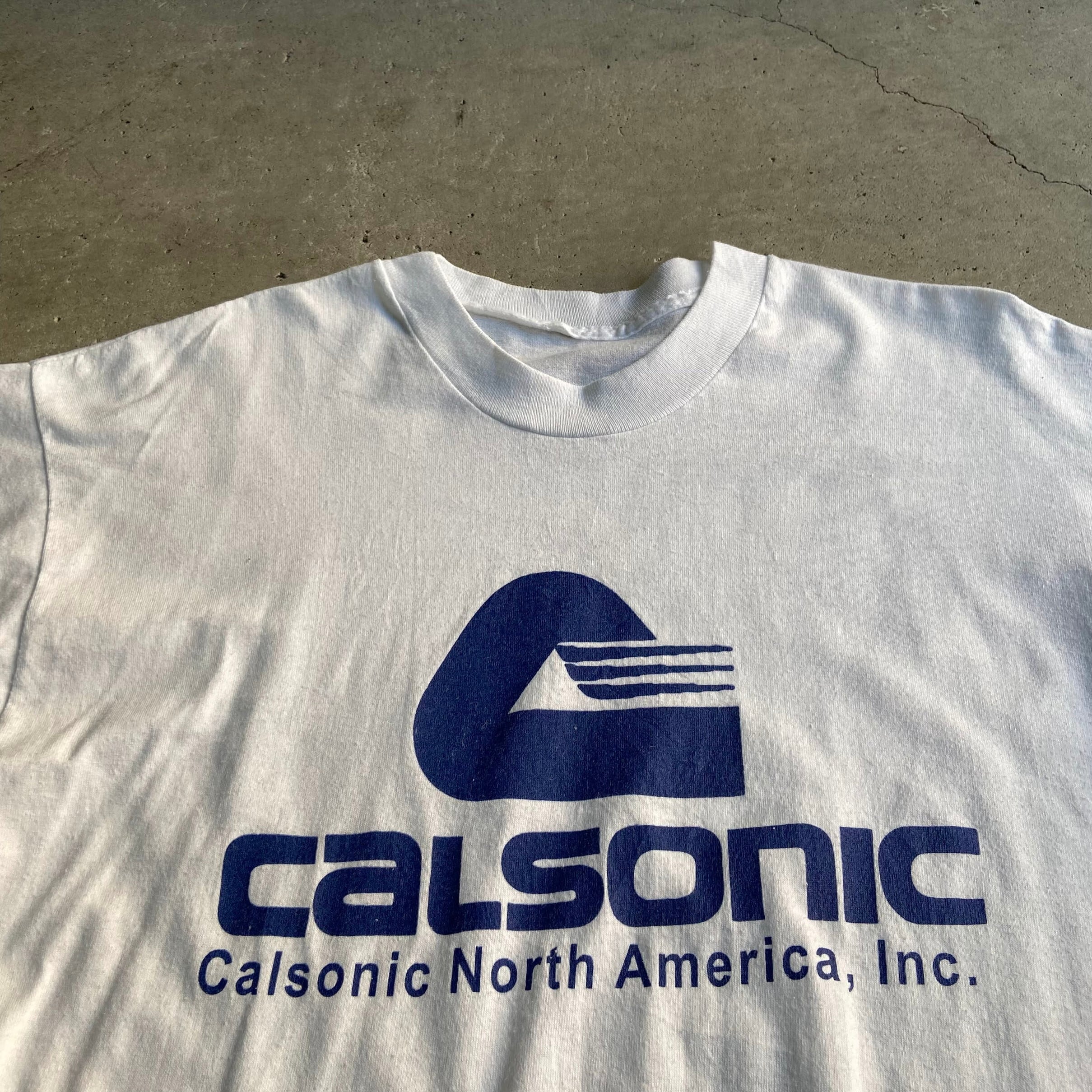 〜90年代 Calsonic North America Inc. 企業ロゴ アドバタイジング プリント Tシャツ メンズL相当 古着 80s 90s  ヴィンテージ ビンテージ ホワイト 白【Tシャツ】 | cave 古着屋【公式】古着通販サイト
