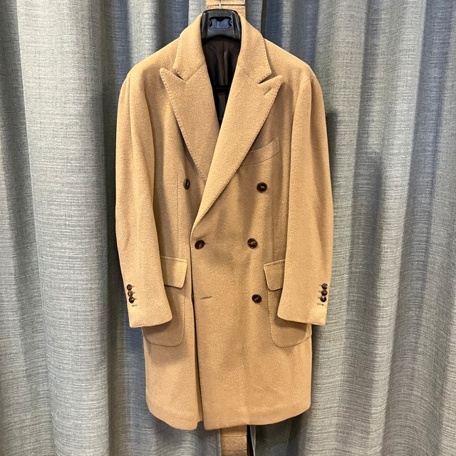 STILE LATINO "CAMEL100%" DOUBLE-BREASTED COAT 《47》