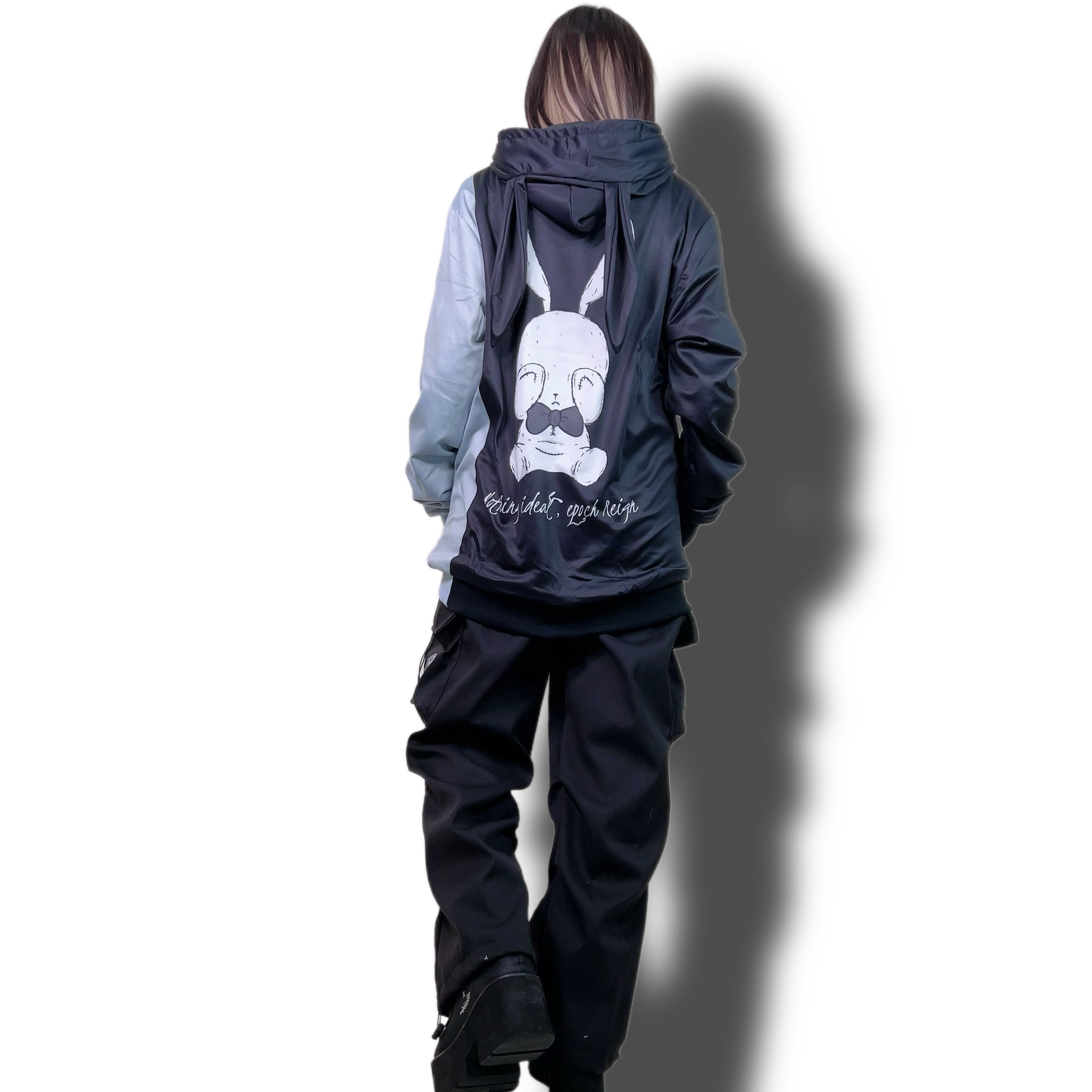 NieRうさ耳付きふわふわ防寒RABBIT PARKA【 BLUE】