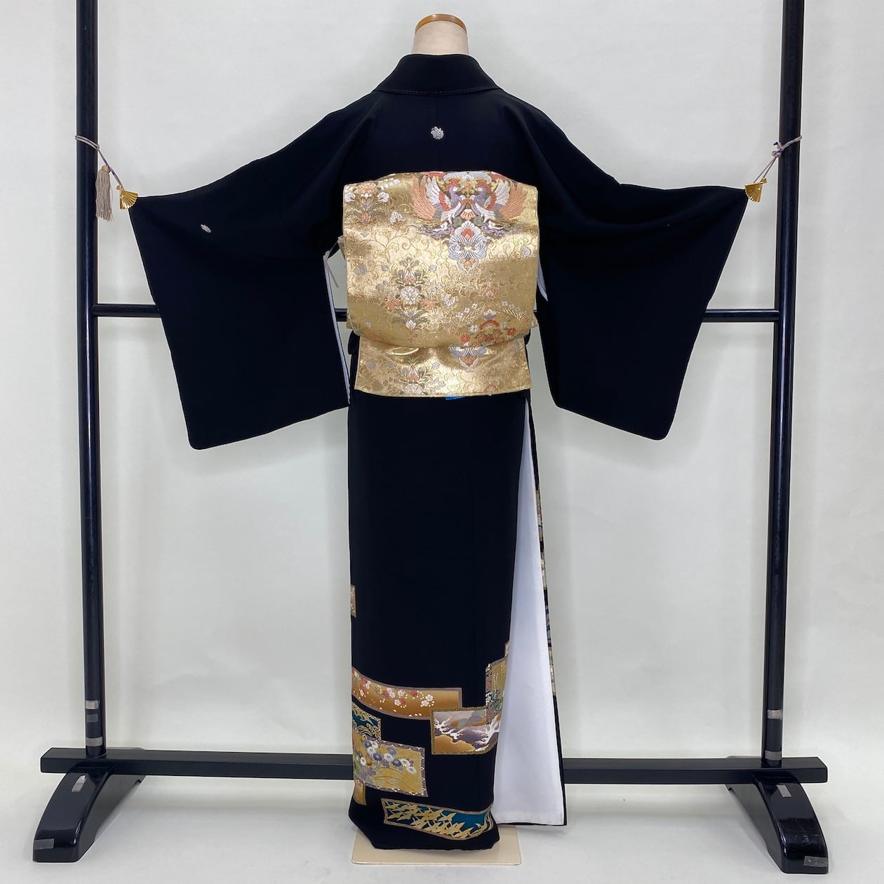正絹作家5つ紋黒留袖フルセット5点 美品着物＋正絹