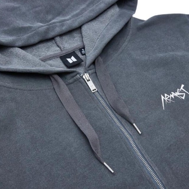 ARMYST ZIP-UP HOODY ジョングク パーカー ブラック XL