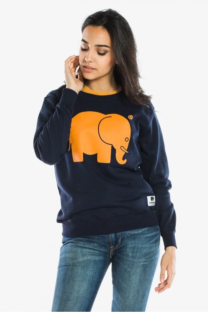 Classic Crewneck Yolk on Navy